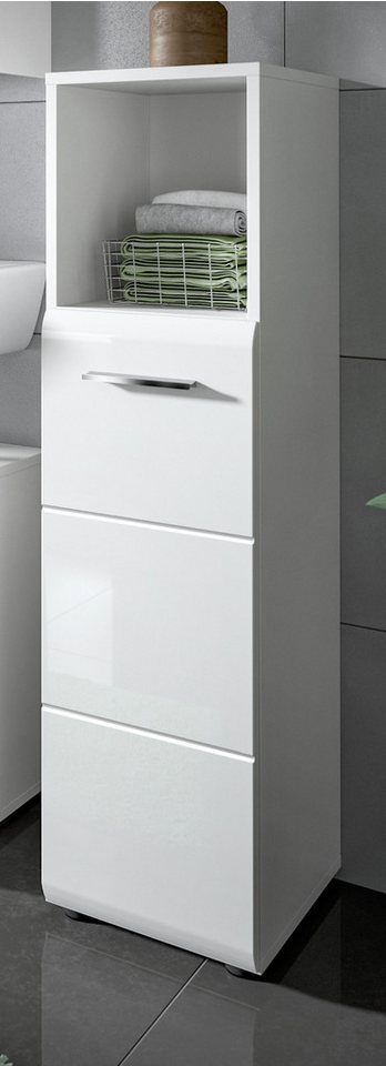 Inn.Furn Badkommode Cover (Bad Midischrank in weiß Hochglanz, 30 x 110 cm), mit 4 Fächern von Inn.Furn