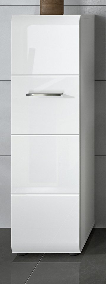 Inn.Furn Badkommode Cover (Badschrank in weiß Hochglanz, Midischrank 30 x 109 cm), stehend oder als Hängeschrank von Inn.Furn