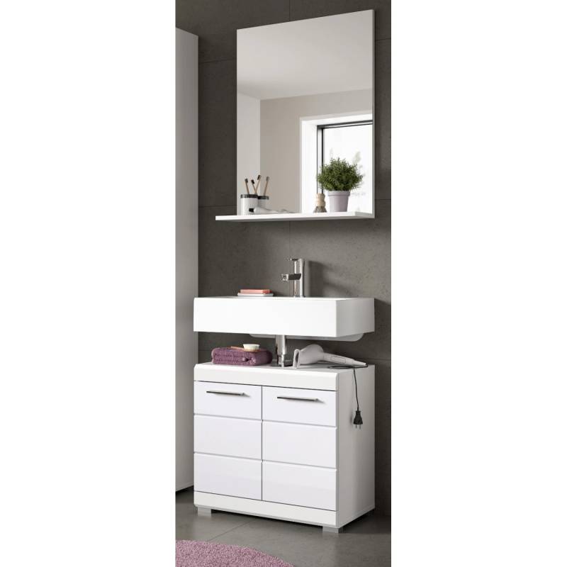 Inn.Furn Badmöbel-Set 2-teilig in Weiß Hochglanz 60 cm Shawn Inn.Furn Badmöbel-Set 2-teilig in Weiß Hochglanz 60 cm Shawn von Inn.Furn