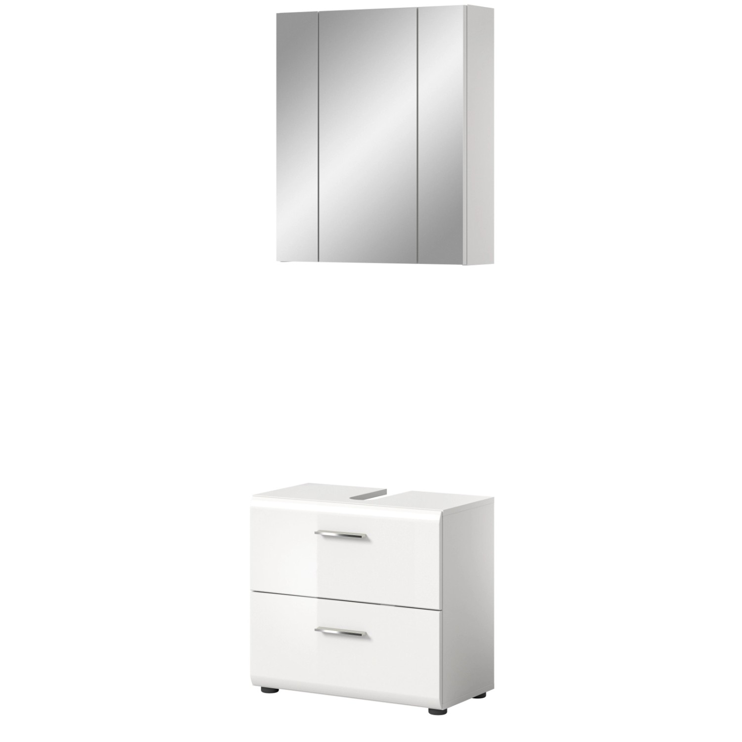 Inn.Furn Badmöbel-Set 2-teilig in Weiß Hochglanz mit Spiegel Cover Inn.Furn Badmöbel-Set 2-teilig in Weiß Hochglanz mit Spiegel Cover von Inn.Furn