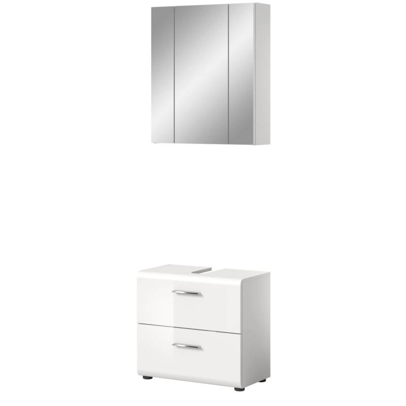 Inn.Furn Badmöbel-Set 2-teilig in Weiß Hochglanz mit Spiegel Cover Inn.Furn Badmöbel-Set 2-teilig in Weiß Hochglanz mit Spiegel Cover von Inn.Furn