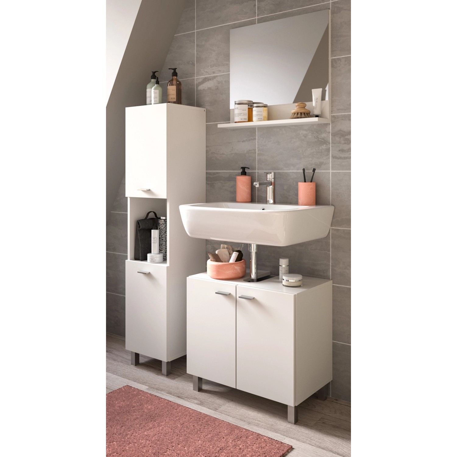 Inn.Furn Badmöbel-Set 3-teilig 100 cm Weiß Hängend oder Stehend Lowell Inn.Furn Badmöbel-Set 3-teilig 100 cm Weiß Hängend oder Stehend Lowell von Inn.Furn