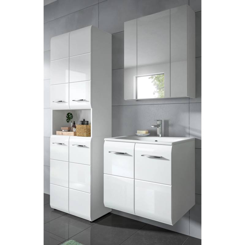 Inn.Furn Badmöbel-Set 3-teilig 135 cm in Weiß Hochglanz Cover Inn.Furn Badmöbel-Set 3-teilig 135 cm in Weiß Hochglanz Cover von Inn.Furn