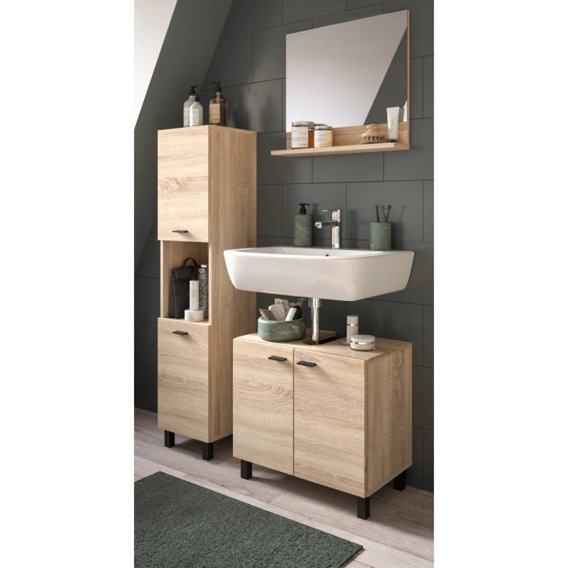 Inn.Furn Badmöbel-Set 3-teilig Eiche Hängend oder Stehend 100 cm Lowell von Inn.Furn