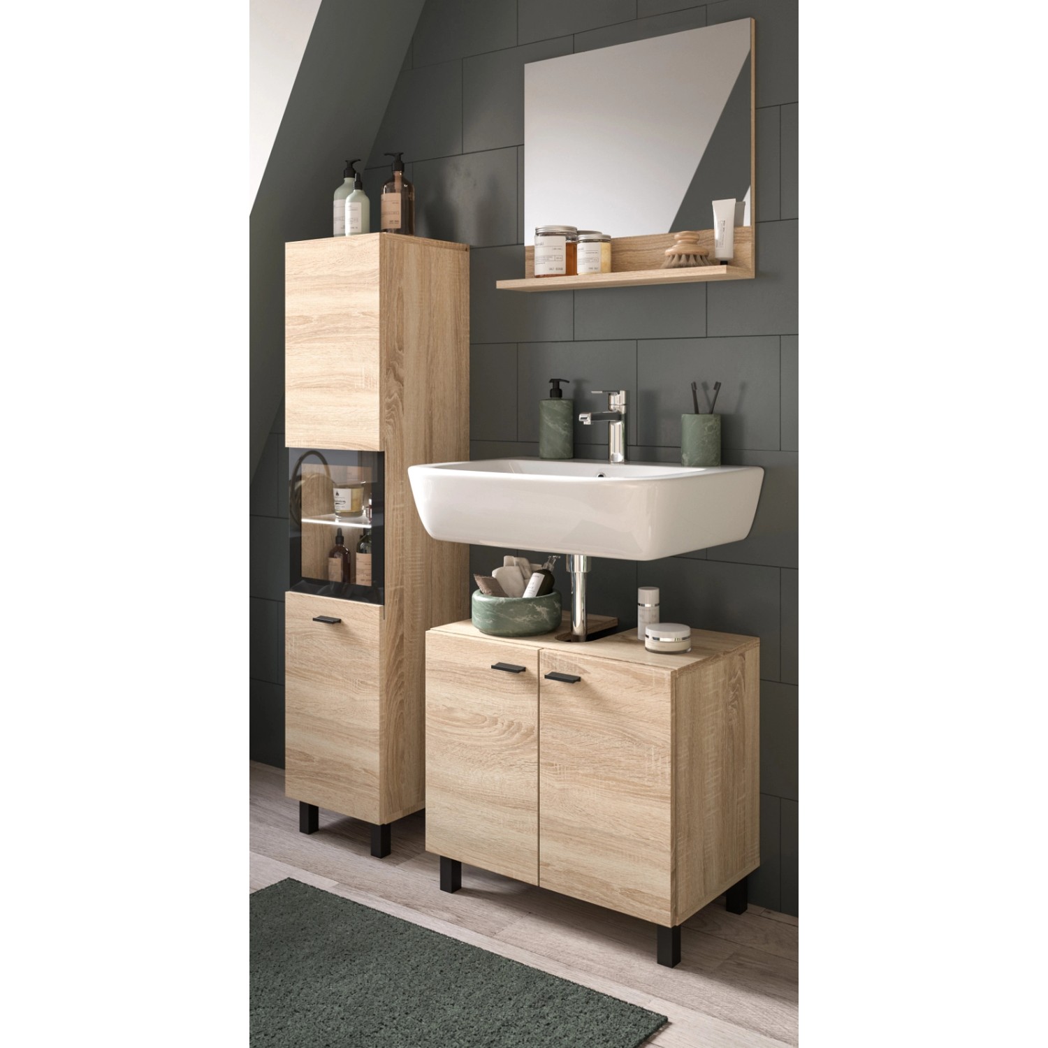 Inn.Furn Badmöbel-Set Eiche 3-teilig 100 cm Hängend oder Stehend Lowell Inn.Furn Badmöbel-Set Eiche 3-teilig 100 cm Hängend oder Stehend Lowell von Inn.Furn