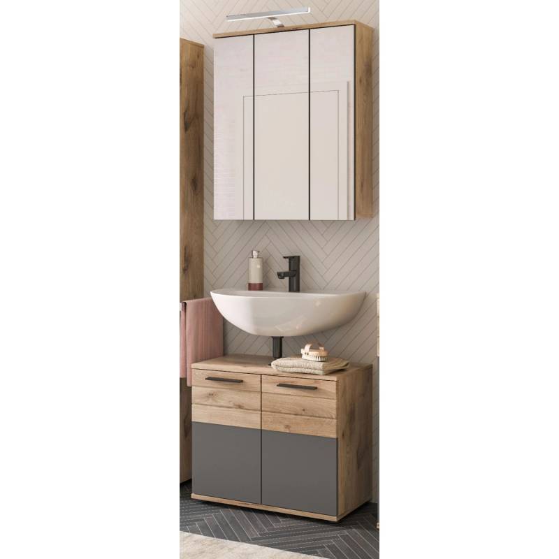 Inn.Furn Badmöbel-Set Eiche Grau 2-teilig 60 cm mit Soft-Close Tomaso Inn.Furn Badmöbel-Set Eiche Grau 2-teilig 60 cm mit Soft-Close Tomaso von Inn.Furn