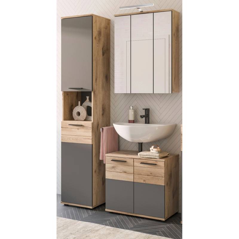 Inn.Furn Badmöbel-Set Eiche Grau 3-teilig 112 cm mit Soft-Close Tomaso Inn.Furn Badmöbel-Set Eiche Grau 3-teilig 112 cm mit Soft-Close Tomaso von Inn.Furn