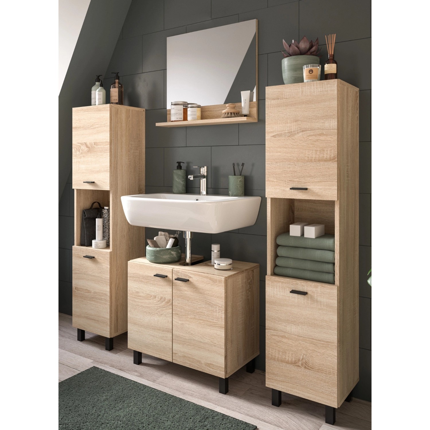 Inn.Furn Badmöbel-Set Eiche Hängend oder Stehend 4-teilig 140 cm Lowell Inn.Furn Badmöbel-Set Eiche Hängend oder Stehend 4-teilig 140 cm Lowell von Inn.Furn