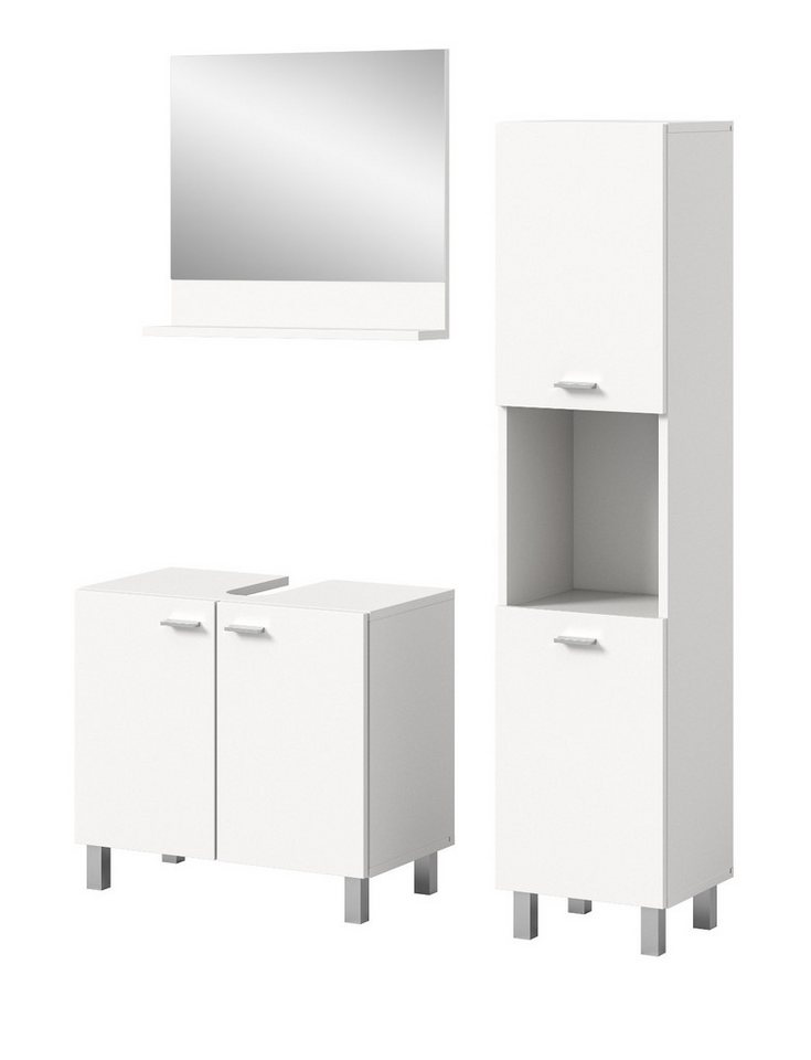 Inn.Furn Badmöbel-Set Lowell, (in weiß, 3-St., 102 x 186 cm), hängend oder stehend von Inn.Furn