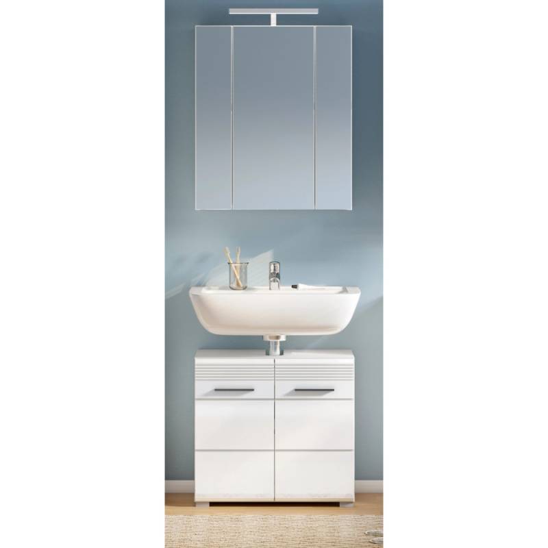 Inn.Furn Badmöbel-Set Weiß Hochglanz 2-teilig 60 cm 11 Fächer Leon Inn.Furn Badmöbel-Set Weiß Hochglanz 2-teilig 60 cm 11 Fächer Leon von Inn.Furn