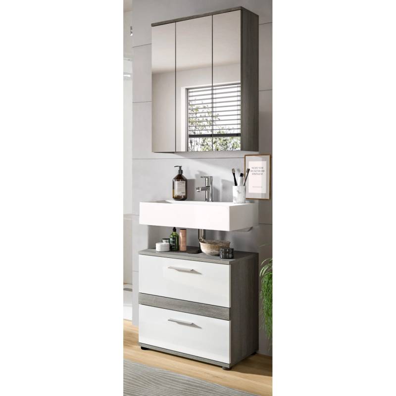 Inn.Furn Badmöbel-Set Weiß Hochglanz Grau 2-teilig 60 cm Bailey Inn.Furn Badmöbel-Set Weiß Hochglanz Grau 2-teilig 60 cm Bailey von Inn.Furn