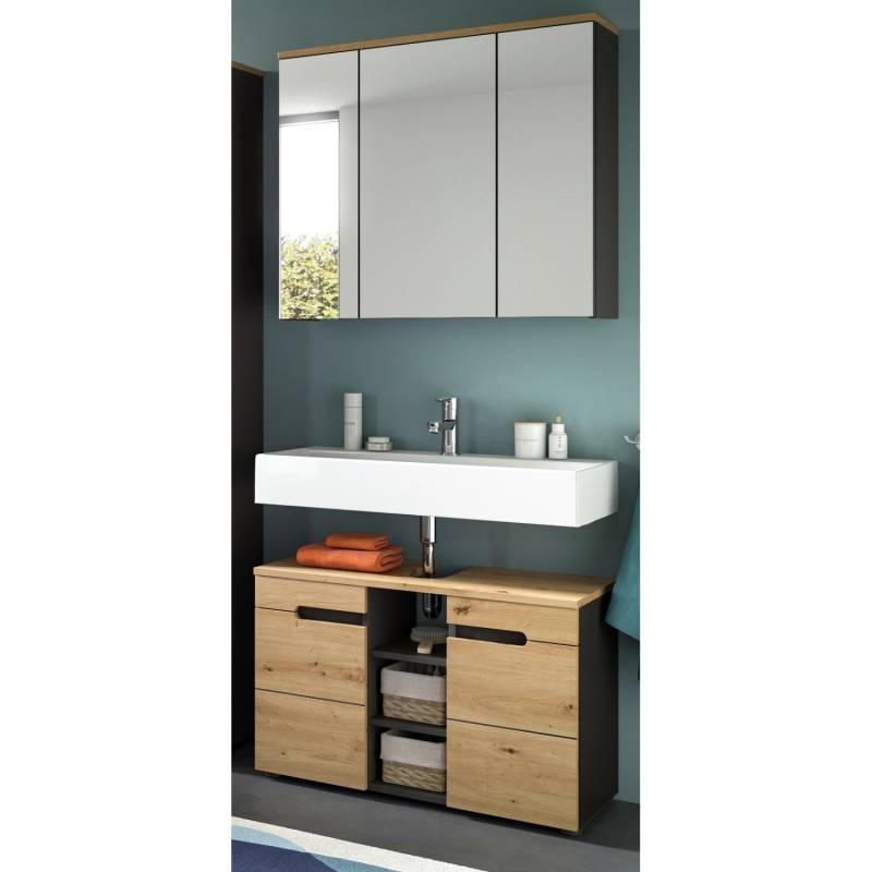 Inn.Furn Badmöbel Set in Eiche und Grau 2-teilig 80 cm Cooper Inn.Furn Badmöbel Set in Eiche und Grau 2-teilig 80 cm Cooper von Inn.Furn