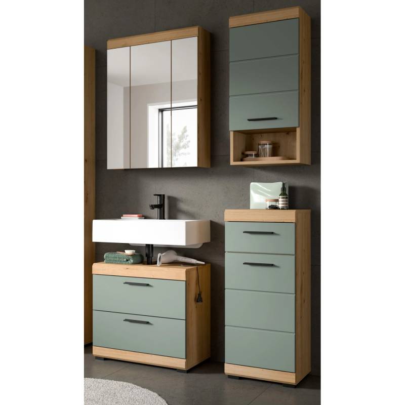 Inn.Furn Badmöbel Set in Grün und Eiche 4-teilig 112 cm Shawn Inn.Furn Badmöbel Set in Grün und Eiche 4-teilig 112 cm Shawn von Inn.Furn