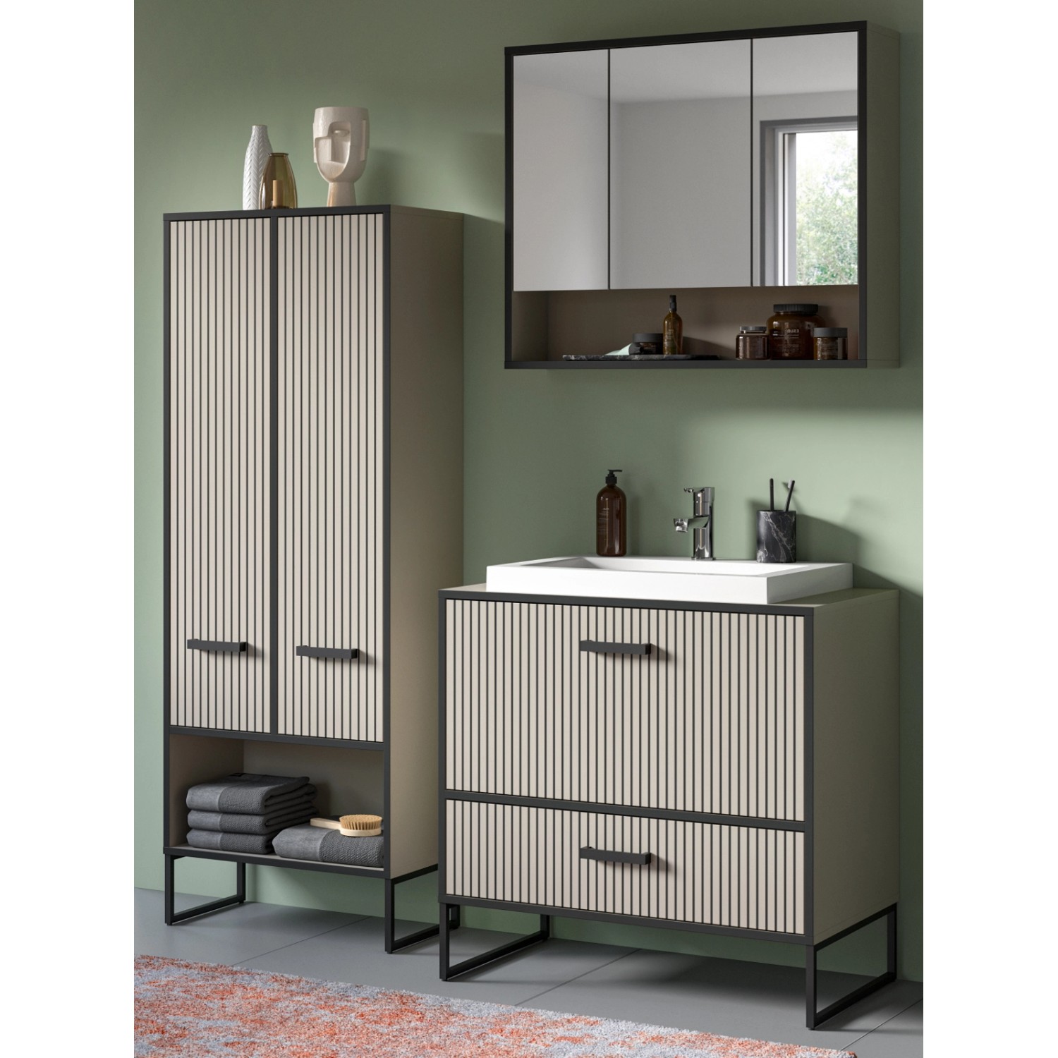 Inn.Furn Badmöbel Set in Sand mit Waschbecken 154 cm Scana Inn.Furn Badmöbel Set in Sand mit Waschbecken 154 cm Scana von Inn.Furn