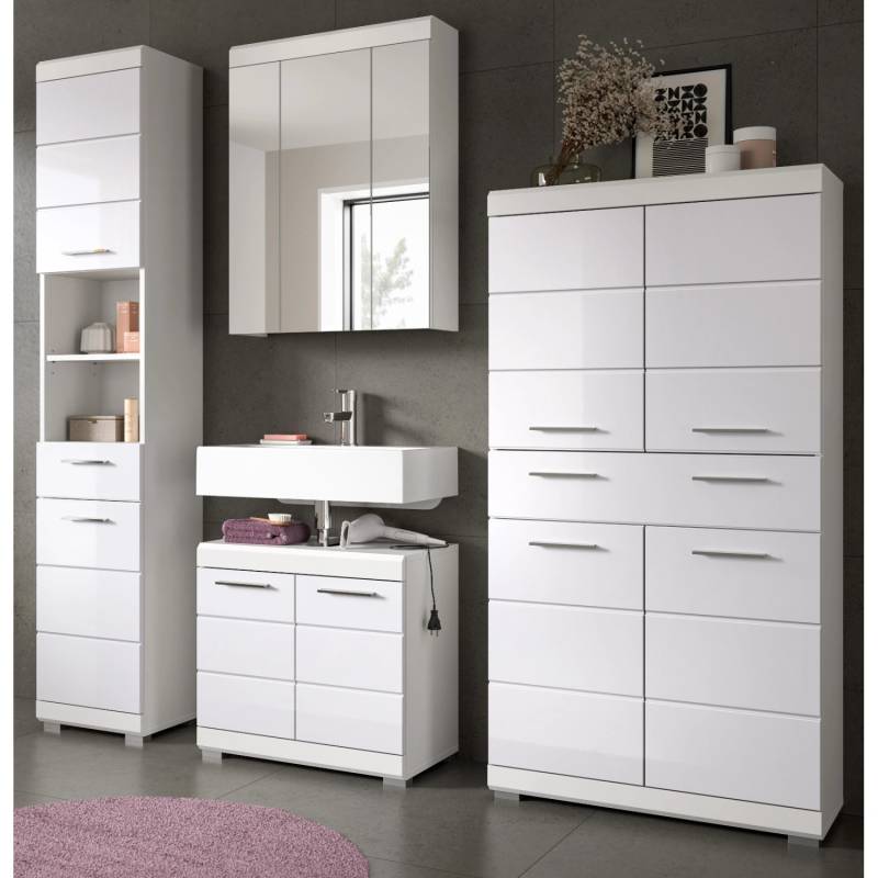 Inn.Furn Badmöbel-Set in Weiß Hochglanz 200 cm 4-teilig Shawn Inn.Furn Badmöbel-Set in Weiß Hochglanz 200 cm 4-teilig Shawn von Inn.Furn