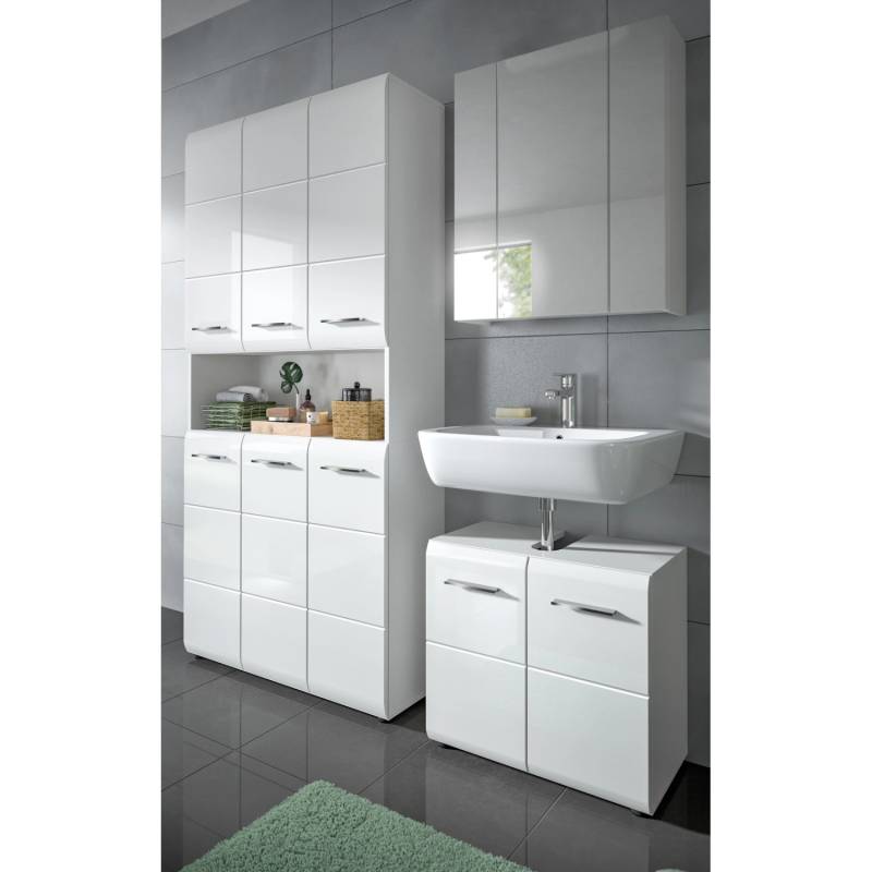 Inn.Furn Badmöbel Set in Weiß Hochglanz 3-teilig 165 cm Cover Inn.Furn Badmöbel Set in Weiß Hochglanz 3-teilig 165 cm Cover von Inn.Furn