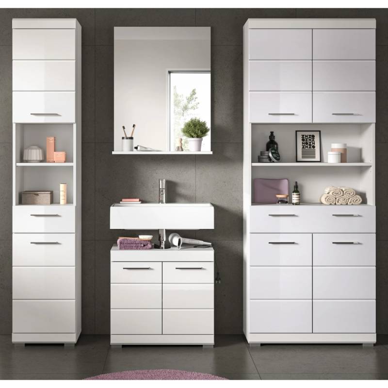 Inn.Furn Badmöbel Set in Weiß Hochglanz 4-teilig 200 cm Shawn Inn.Furn Badmöbel Set in Weiß Hochglanz 4-teilig 200 cm Shawn von Inn.Furn