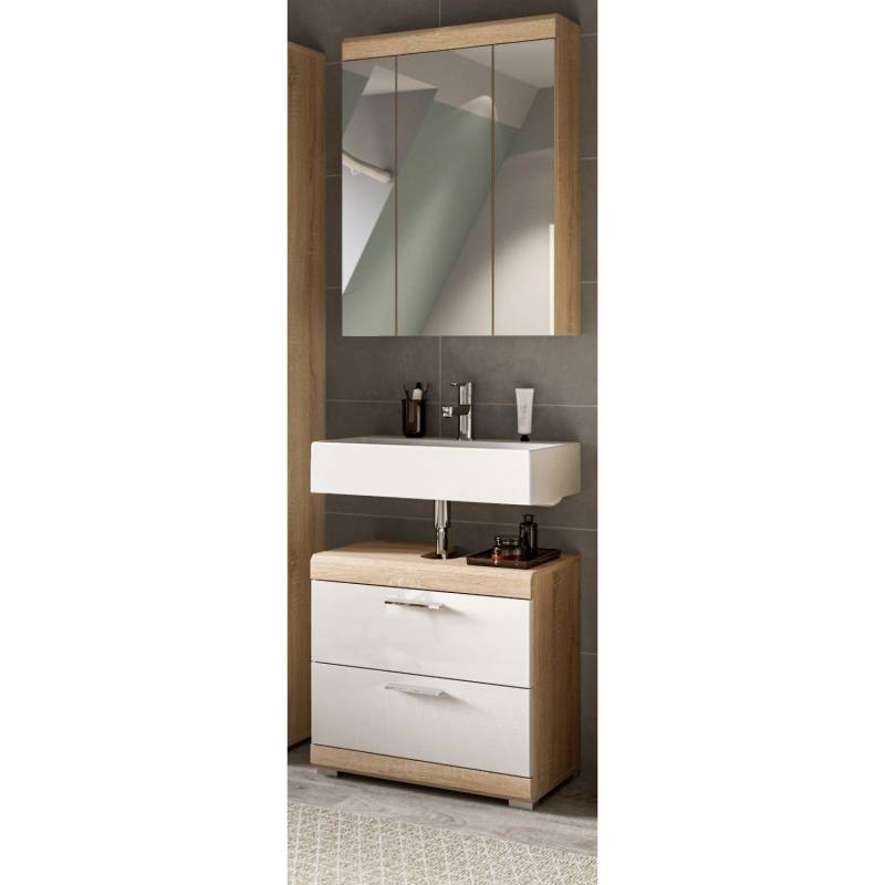 Inn.Furn Badmöbel Set in Weiß Hochglanz und Eiche 2-teilig 60 cm Mambo Inn.Furn Badmöbel Set in Weiß Hochglanz und Eiche 2-teilig 60 cm Mambo von Inn.Furn