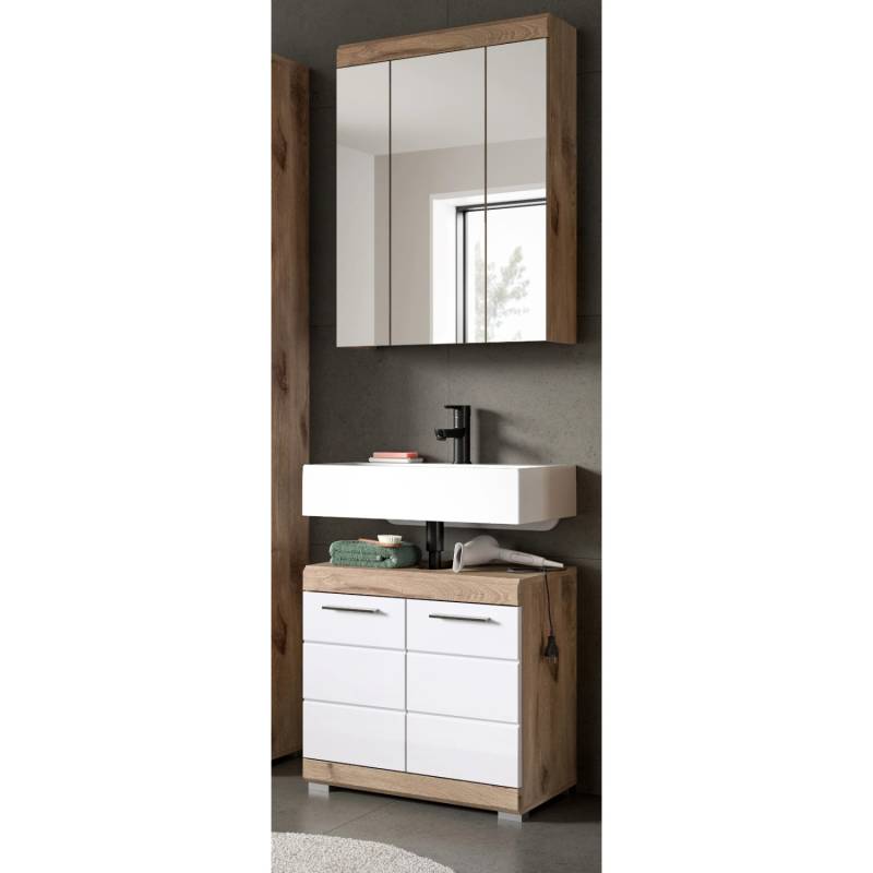 Inn.Furn Badmöbel Set in Weiß Hochglanz und Eiche 2-teilig 60 cm Willow Inn.Furn Badmöbel Set in Weiß Hochglanz und Eiche 2-teilig 60 cm Willow von Inn.Furn