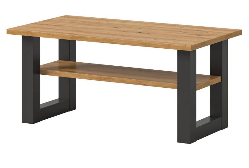 Inn.Furn Couchtisch Eldon (Wohnzimmer Tisch in Artisan Eiche und grau, 90 x 50 cm), Industrial Design von Inn.Furn