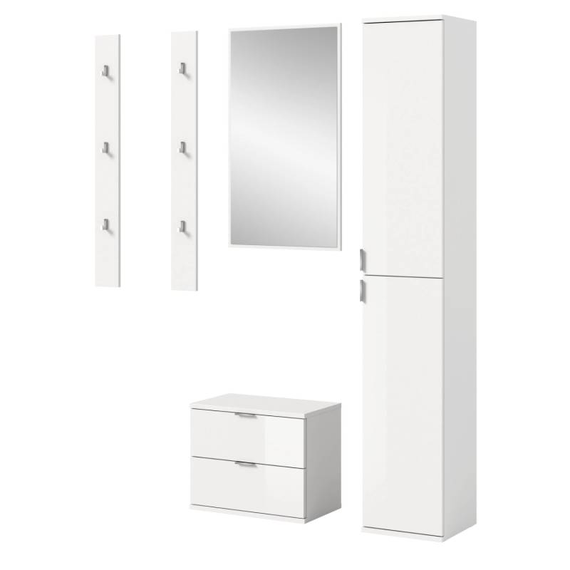 Inn.Furn Garderoben-Set 5-teilig in Weiß Hochglanz 153 cm SystemX Inn.Furn Garderoben-Set 5-teilig in Weiß Hochglanz 153 cm SystemX von Inn.Furn
