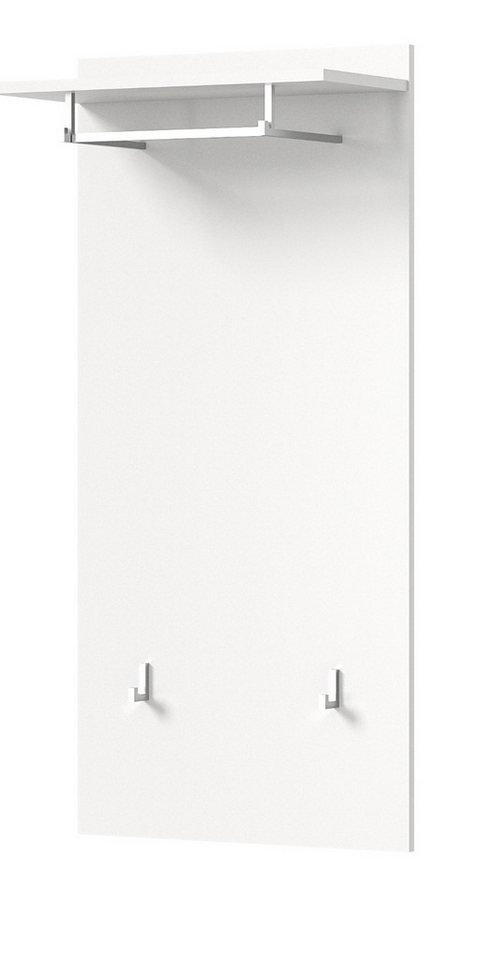 Inn.Furn Garderobenpaneel Grazie (in weiß, 55 x 114 cm), mit Kleiderstange von Inn.Furn