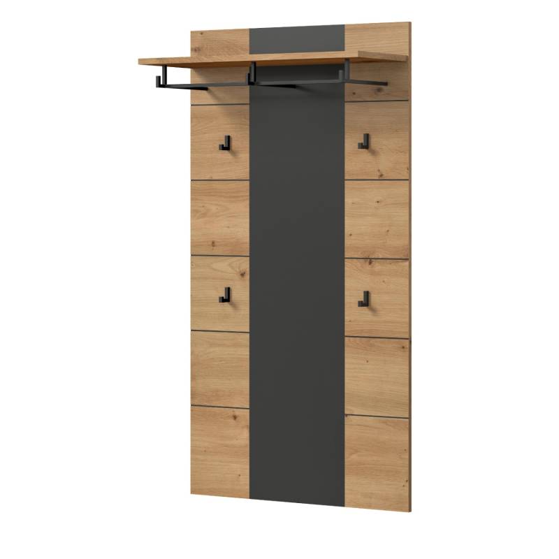 Inn.Furn Garderobenpaneel in Eiche und Grau 80 x 141 cm Cooper von Inn.Furn