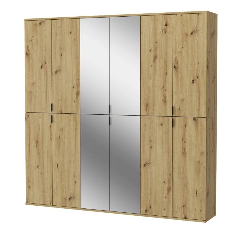 Inn.Furn Garderobenschrank Eiche 183 cm mit Spiegel Line-Up von Inn.Furn