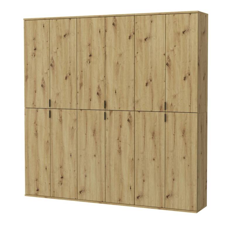 Inn.Furn Garderobenschrank Eiche Artisan 183 cm mit Spiegel Line-Up von Inn.Furn
