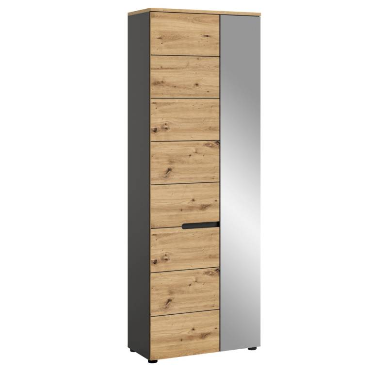 Inn.Furn Garderobenschrank Eiche Grau 65 cm mit Soft-Close Cooper von Inn.Furn