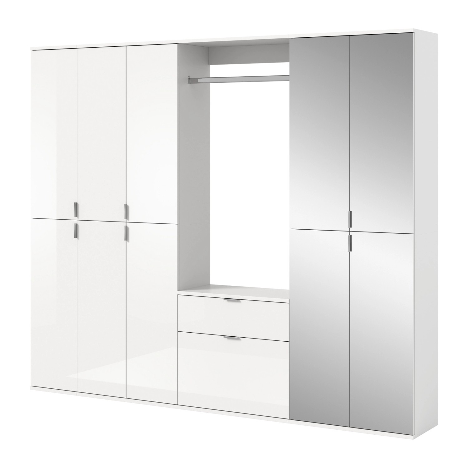 Inn.Furn Garderobenschrank Weiß Hochglanz 213 cm mit Spiegel SystemX Inn.Furn Garderobenschrank Weiß Hochglanz 213 cm mit Spiegel SystemX von Inn.Furn