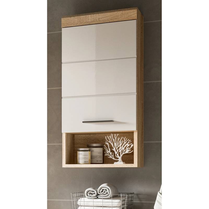 Inn.Furn Hängeschrank Weiß Hochglanz Eiche 37 cm Badschrank Mambo Inn.Furn Hängeschrank Weiß Hochglanz Eiche 37 cm Badschrank Mambo von Inn.Furn