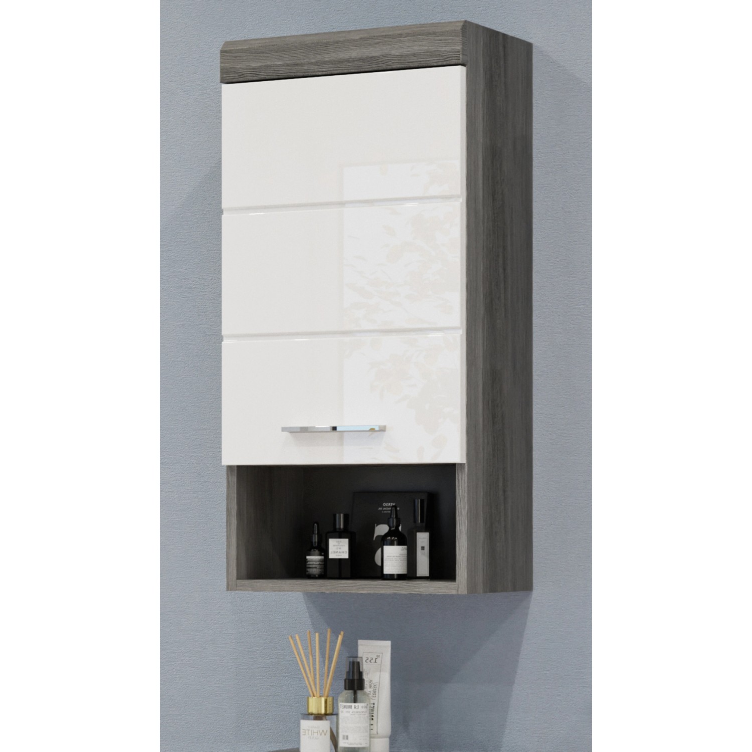 Inn.Furn Hängeschrank Weiß Hochglanz Grau 37 x 79 cm Shawn Inn.Furn Hängeschrank Weiß Hochglanz Grau 37 x 79 cm Shawn von Inn.Furn