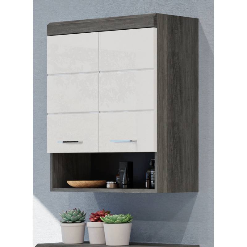 Inn.Furn Hängeschrank Weiß Hochglanz Grau 74 cm 2-türig Shawn Inn.Furn Hängeschrank Weiß Hochglanz Grau 74 cm 2-türig Shawn von Inn.Furn