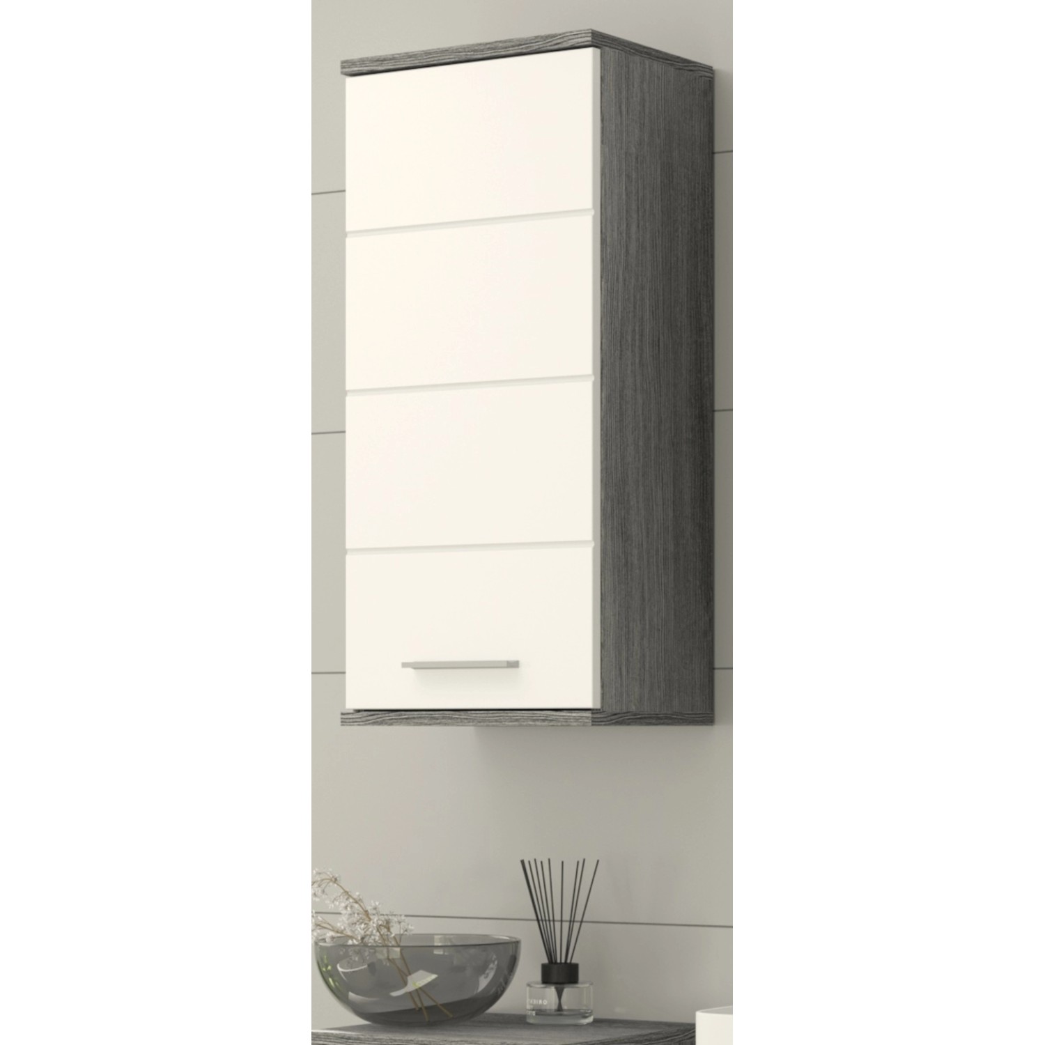 Inn.Furn Hängeschrank Weiß Hochglanz Rauchsilber Grau 3 Fächer Bailey Inn.Furn Hängeschrank Weiß Hochglanz Rauchsilber Grau 3 Fächer Bailey von Inn.Furn