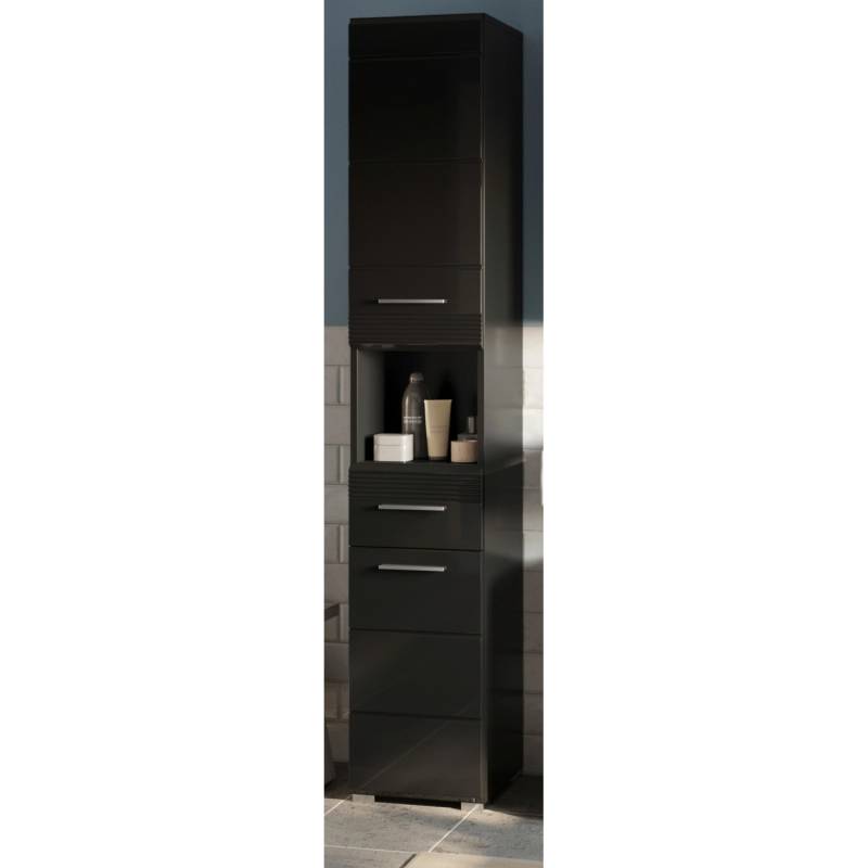 Inn.Furn Hochschrank in Schwarz Hochglanz 30 cm mit 6 Fächern Leon Inn.Furn Hochschrank in Schwarz Hochglanz 30 cm mit 6 Fächern Leon von Inn.Furn