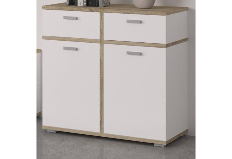 Inn.Furn Kommode Soley (in weiß mit Sonoma Eiche), mit Soft-Close von Inn.Furn