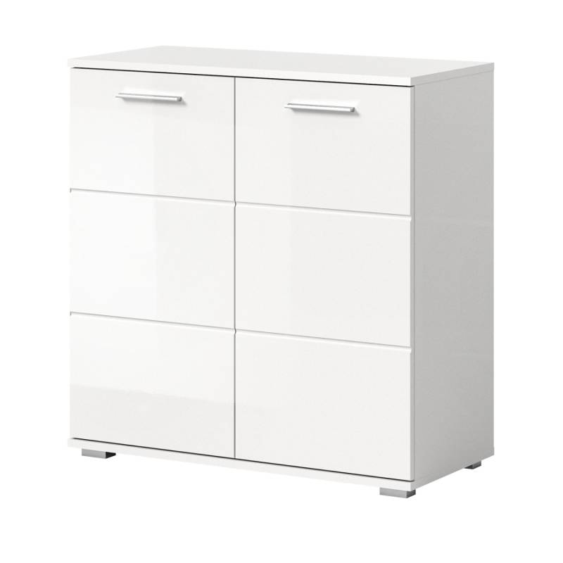 Inn.Furn Kommode Weiß Hochglanz 80 x 83 cm 2-türig Grazie von Inn.Furn