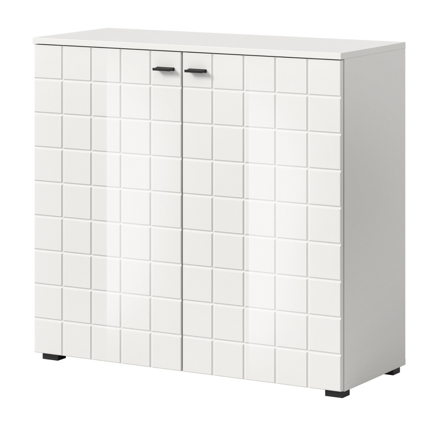 Inn.Furn Kommode Weiß Hochglanz 92 cm mit 6 Fächern Hakon von Inn.Furn
