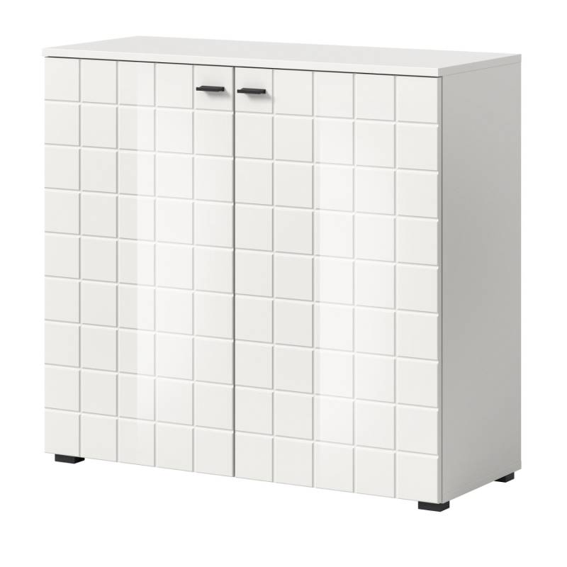 Inn.Furn Kommode Weiß Hochglanz 92 cm mit 6 Fächern Hakon von Inn.Furn