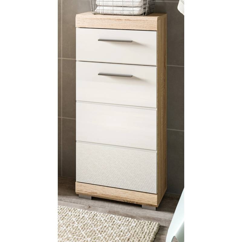 Inn.Furn Kommode Weiß Hochglanz Eiche 37 cm Badschrank Mambo Inn.Furn Kommode Weiß Hochglanz Eiche 37 cm Badschrank Mambo von Inn.Furn