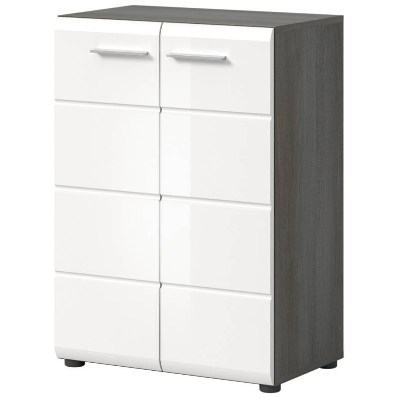 Inn.Furn Kommode Weiß Hochglanz Grau 60 cm mit Rillenoptik Rumba Inn.Furn Kommode Weiß Hochglanz Grau 60 cm mit Rillenoptik Rumba von Inn.Furn