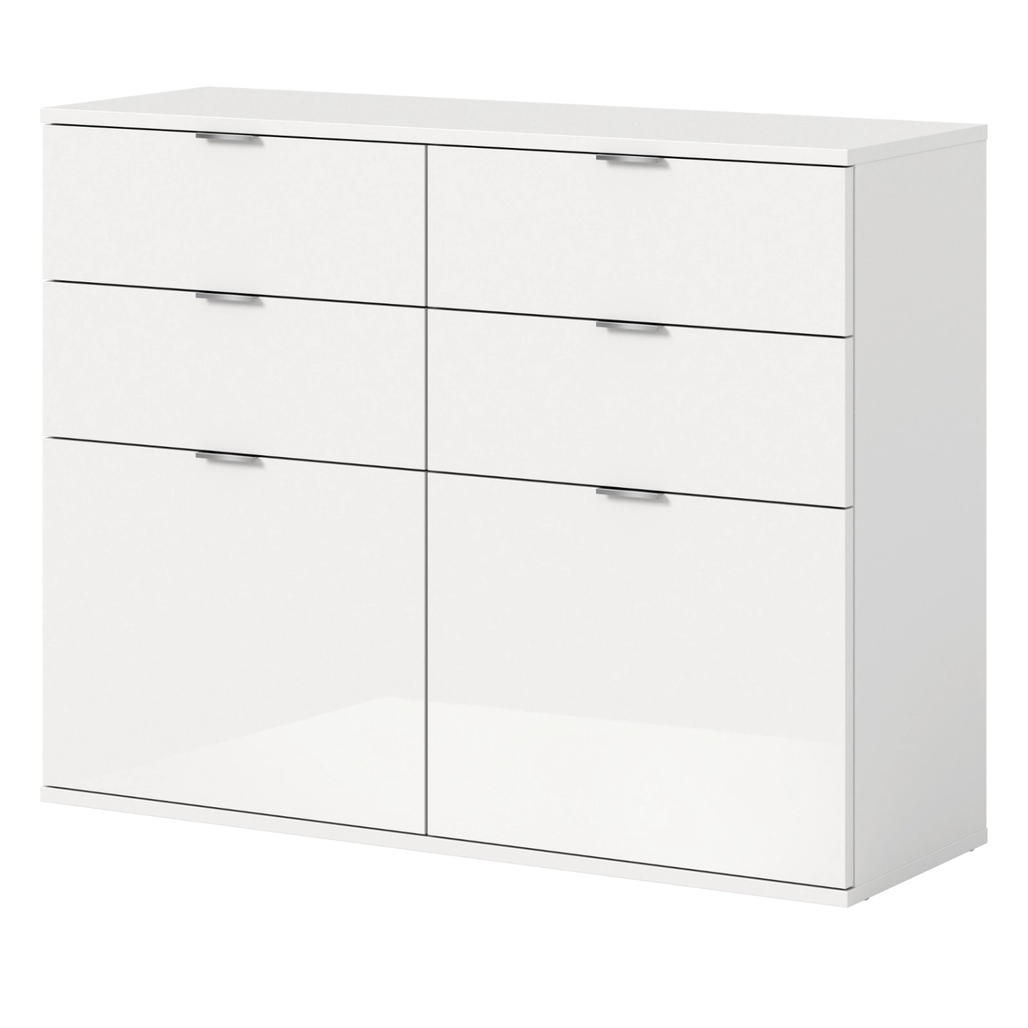 Inn.Furn Kommode in Weiß Hochglanz 110 cm SystemX von Inn.Furn
