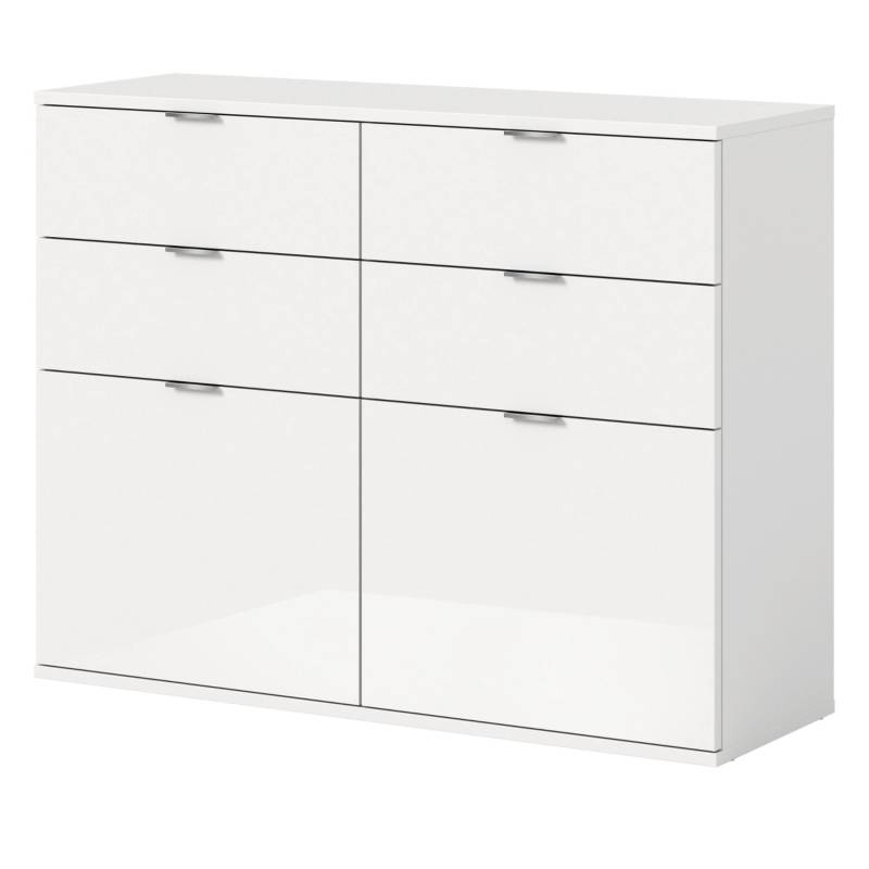 Inn.Furn Kommode in Weiß Hochglanz 110 cm SystemX von Inn.Furn