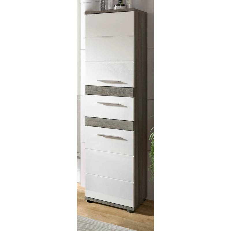 Inn.Furn Midischrank Weiß Hochglanz Grau 35 cm mit Schubkasten Bailey Inn.Furn Midischrank Weiß Hochglanz Grau 35 cm mit Schubkasten Bailey von Inn.Furn