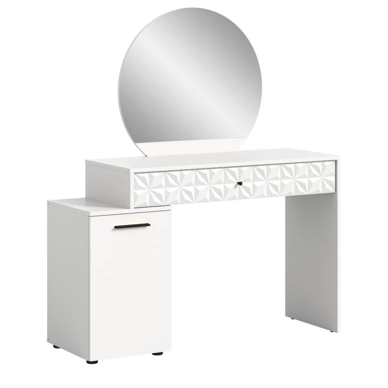 Inn.Furn Schminktisch Weiß Hochglanz 117 cm mit Spiegel Relief Inn.Furn Schminktisch Weiß Hochglanz 117 cm mit Spiegel Relief von Inn.Furn