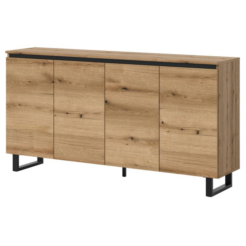 Inn.Furn Sideboard in Eiche und Schwarz 160 cm Gelia von Inn.Furn