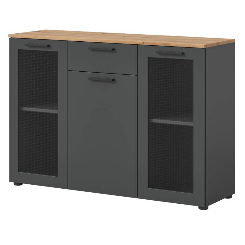 Inn.Furn Sideboard in Grau und Eiche 120 x 84 cm Vitus Inn.Furn Sideboard in Grau und Eiche 120 x 84 cm Vitus von Inn.Furn