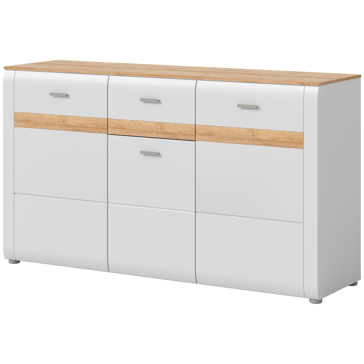 Inn.Furn Sideboard in Grau und Eiche 150 cm Darell von Inn.Furn