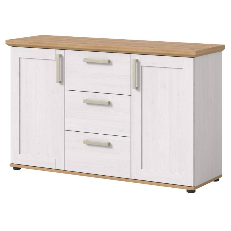 Inn.Furn Sideboard in Weiß Lärche Landhaus 129 cm Mirano von Inn.Furn